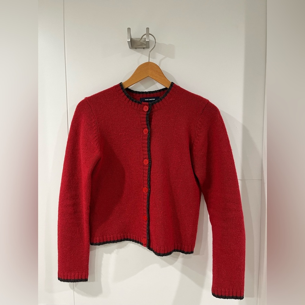 Limited wool cardigan sweater, size small, gently used.